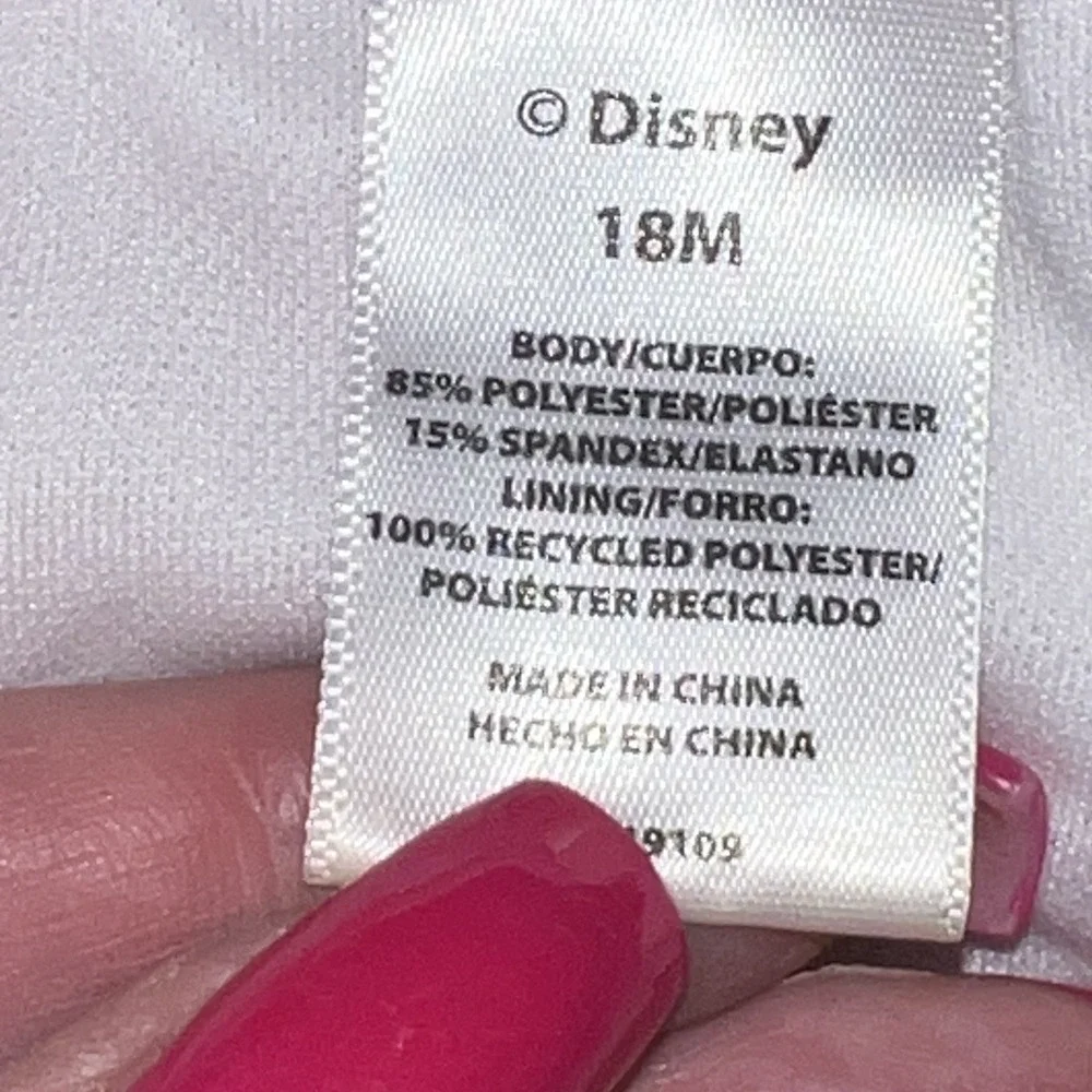 Disney Jr Minnie Mouse 2‎ Piece Swimsuit Pink Cherries Toddler Girls Size 18 M